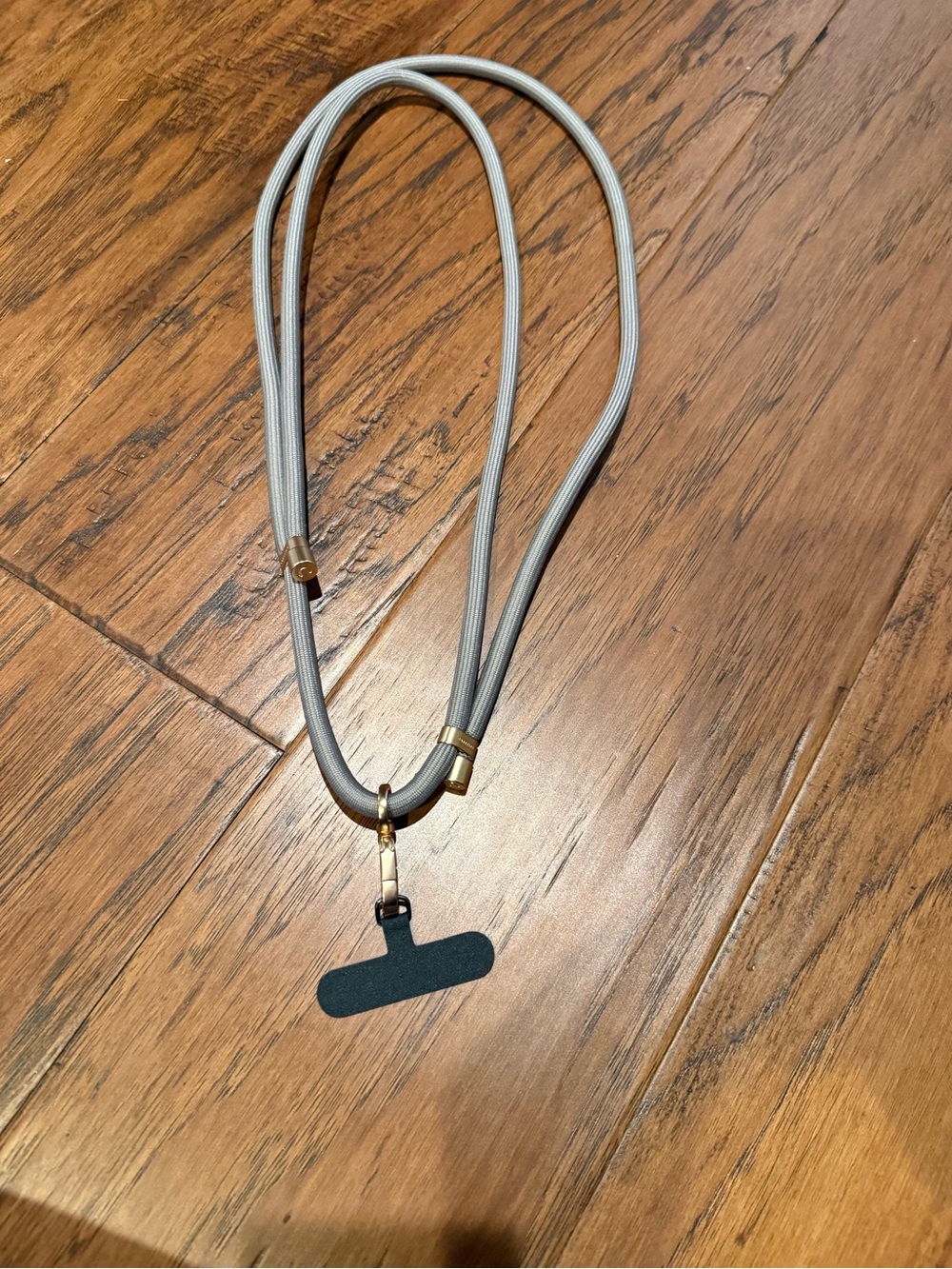 Casetify Taupe Phone Crossbody Lanyard with Gold Accents
